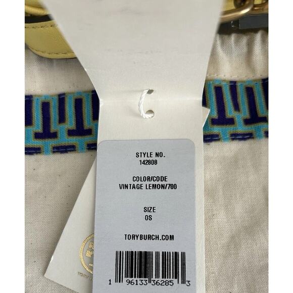 NWT Tory Burch Kira Patent Camera Bag Lemon Yellow 142808 Puffy Crossbody Mini - Picture 4 of 16